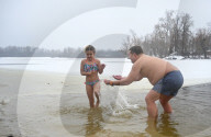 Epiphany celebration in Kyiv Hydropark