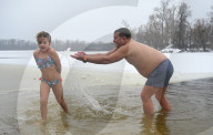 Epiphany celebration in Kyiv Hydropark