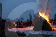 Epiphany celebration at Yordanske Lake in Kyiv