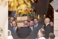 Sorties des obsèques de Brigitte Bardot en l'église Paroissiale Notre-Dame-de-l'Assomption de Saint-Tropez