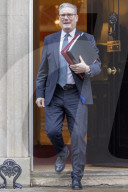 Prime Minister Kier Starmer Leaving For PMQs