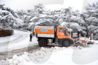 Snowfall in Chrea Mountains - Algeria