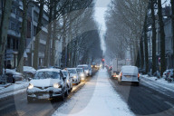 Snowfall in Lille - France