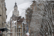 Snowfall in Lille - France