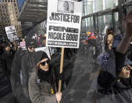 Protest Outside Kristi Noem Press Conference