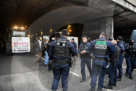Farmers Protest Ends at Porte Maillot - Paris