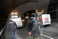 Farmers Protest Ends at Porte Maillot - Paris