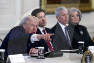 President Trump Mets With Oil Executives In The East Room