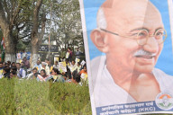 Indians protest removing of Gandhi's name from employment guarantee scheme