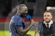 Célébrités lors du 16ème de finale de la Coupe de France entre le PSG face au Paris FC (01) au Parc des Princes à Paris