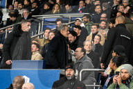 Célébrités lors du 16ème de finale de la Coupe de France entre le PSG face au Paris FC (01) au Parc des Princes à Paris