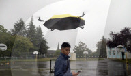 Autonomous flying umbrella