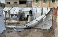 Winter storm wrecks Gaza tent city
