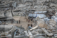 Displaced Gazans' life amid rubble left by Israeli attacks