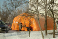 Warming Tents in Desnianskyi District - Kyiv