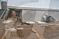 Apartment Building Damaged After Russian Attack - Ukraine