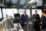 No Tabloïds - Le Prince Albert II de Monaco à bord du navire de la Marine française "Capricorne" à Monaco