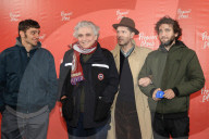 Photocall de l'équipe du film Plus forts que le diable de Graham Guit avec Graham Guit, Maxi Delmelle, Melvil Poupaud et Harpo Guit lors du 38ème Festival Premiers Plans à Angers