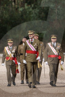 King Felipe during ceremony at Troop Training center - Caceres
