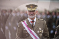 King Felipe during ceremony at Troop Training center - Caceres