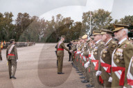 King Felipe during ceremony at Troop Training center - Caceres