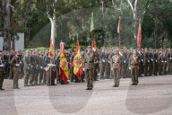 King Felipe during ceremony at Troop Training center - Caceres