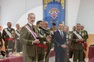 King Felipe during ceremony at Troop Training center - Caceres