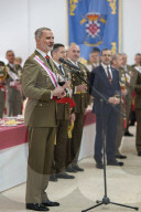 King Felipe during ceremony at Troop Training center - Caceres