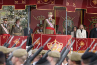 King Felipe during ceremony at Troop Training center - Caceres