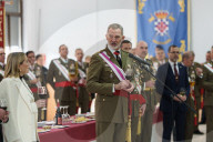 King Felipe during ceremony at Troop Training center - Caceres