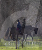 Andrew bei einem Ausritt durch den Schlosspark in Windsor