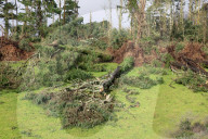Damage caused in Cornwall by Storm Goretti