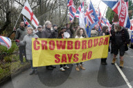 Thousands march in Crowborough over asylum plan for former military camp