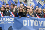Sarah Knafo et Marion Maréchal soutiennent la manifestation des policiers organisée par le syndicat Alliance Police nationale à Paris