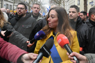 Sarah Knafo et Marion Maréchal soutiennent la manifestation des policiers organisée par le syndicat Alliance Police nationale à Paris