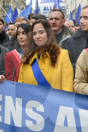 Sarah Knafo et Marion Maréchal soutiennent la manifestation des policiers organisée par le syndicat Alliance Police nationale à Paris