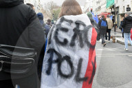 Sarah Knafo et Marion Maréchal soutiennent la manifestation des policiers organisée par le syndicat Alliance Police nationale à Paris
