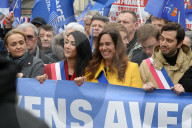 Sarah Knafo et Marion Maréchal soutiennent la manifestation des policiers organisée par le syndicat Alliance Police nationale à Paris