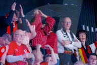 Mary beim Handball-EM Finale in Herning
