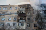 Russian Drone Strikes Five-Story Building - Kharkiv