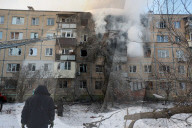 Russian Drone Strikes Five-Story Building - Kharkiv