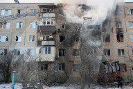 Russian Drone Strikes Five-Story Building - Kharkiv