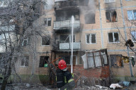 Russian Drone Strikes Five-Story Building - Kharkiv