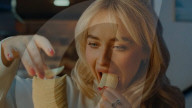 Images de la publicité "Pringles" pour le Super Bowl 2026 avec Sabrina Carpenter