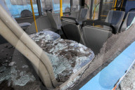 Russian Drones Attack Trolleybus Depot - Ukraine