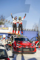 Podium du Rally WRC en Suède