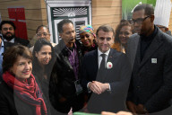 Le président français Emmanuel Macron lors de l'ouverture de la 62ème édition du Salon international de l'agriculture (SIA) à Paris Expo Porte de Versailles