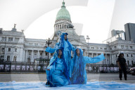 Glacier Law Protest in Buenos Aires