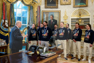 Trump releases fake video of US hockey player insulting Canadians