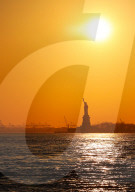 Statue Of Liberty Sunset Illustrations - NYC
